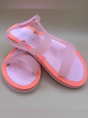 NWT SHE&IN Pink And Peach Jelly Style Sandal Size 5